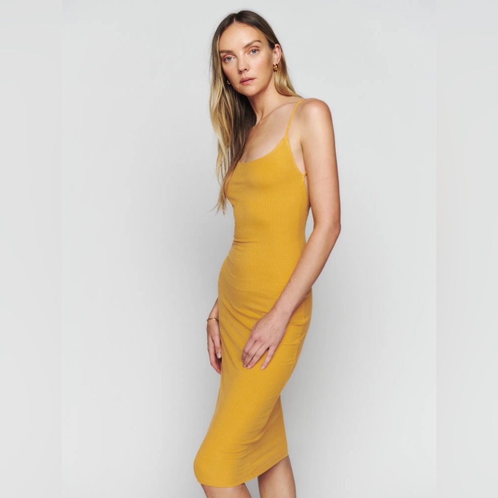 Reformation Kelsee Dress - Ochre medium